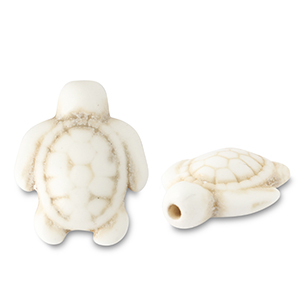 Abalorios de cer&aacute;mica tortuga Blancuzco
