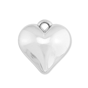 Colgantes llamativos coraz&oacute;n Plateado