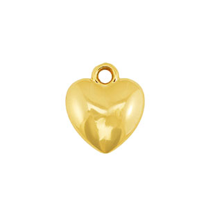 Colgantes llamativos coraz&oacute;n Dorado