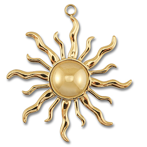 Colgantes Acero Inox sol Dorado