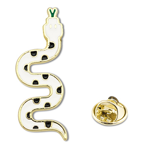 Pins serpiente Blanco-negro-dorado