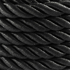 Cord&oacute;n trendy espiral 10mm Negro