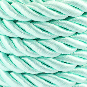 Cord&oacute;n trendy espiral 10mm Turquesa claro