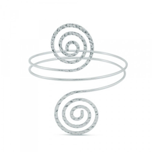 Brazalete espiral Plateado