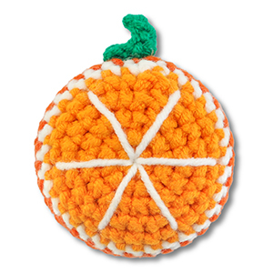 Naranja de ganchillo Naranja-blanco-verde