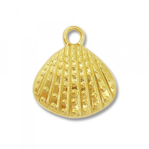 Colgantes Acero Inox conchas Dorado