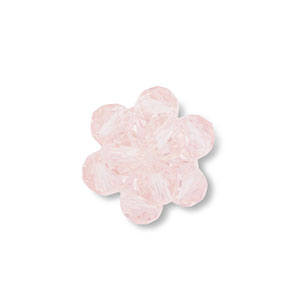 Colgantes faceteados flor Rosa claro transparente