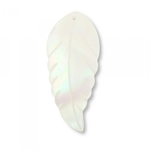 Colgantes concha hoja Blanco (color natural)