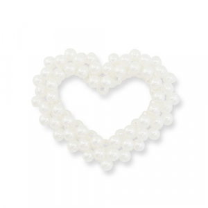 Colgantes llamativos coraz&oacute;n Blanco