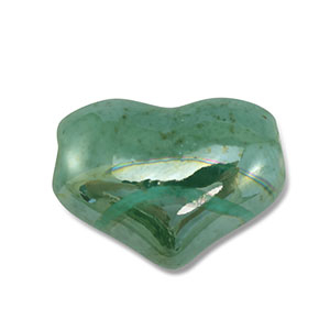 Abalorios de cer&aacute;mica griega DQ coraz&oacute;n Verde turquesa&nbsp;