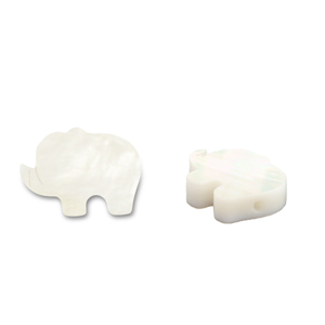 Abalorios conchas elefante Blanco (color natural)