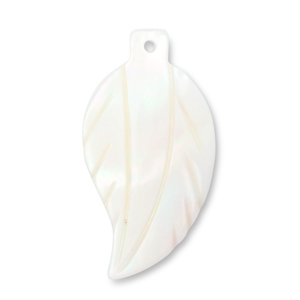Colgantes concha hoja Blanco (color natural)