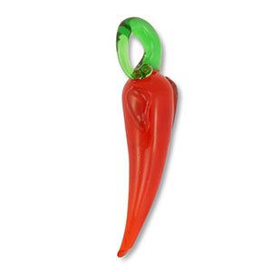 Colgantes de vidrio pimiento Rojo-verde