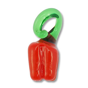 Colgantes de vidrio pimiento Rojo-verde