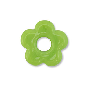 Abalorios de vidrio flor Verde