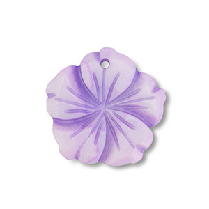 Colgante conchas flor P&uacute;rpura