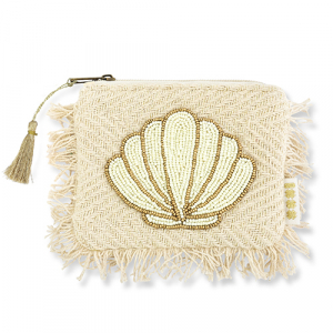 BY31&reg; Neceser conchas Beige-dorado-blancuzco