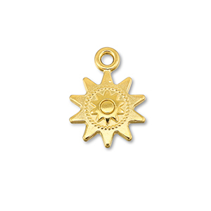 Colgantes met&aacute;licos DQ sol Dorado (sin n&iacute;quel)