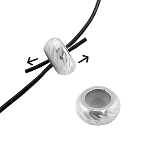 Fornituras Acero Inox abalorios de cierre deslizante con motivo 10mm Plateado