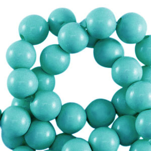 Abalorios acr&iacute;licos 8 mm brillante Verde aqua