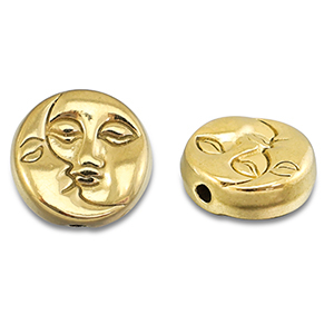Abalorios Acero Inox luna & sol Dorado