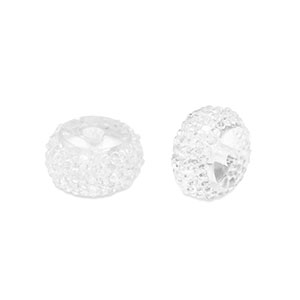 Abalorios de resina rondeles 12mm Transparente