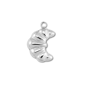 Colgantes Acero Inox croissant Plateado
