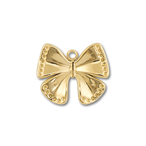 Colgantes Acero Inox mariposa Dorado