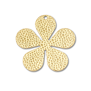Colgantes Acero Inox flor Dorado