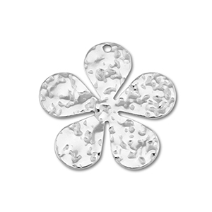 Colgantes Acero Inox flor Plateado