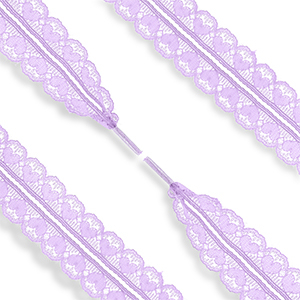 Cord&oacute;n de zapato trendy de encaje con coraz&oacute;n P&uacute;rpura