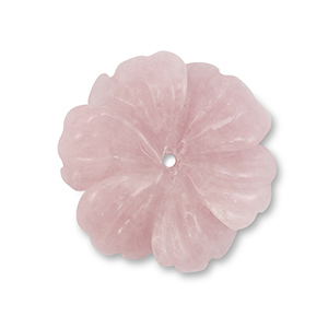 Piedras Naturales abalorios Cuarzo Rosa flor Rosa claro