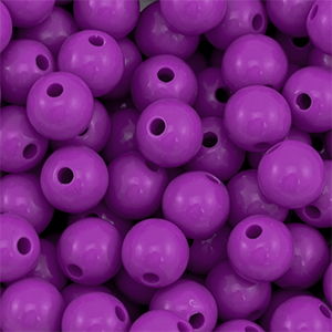 DQ Abalorios acr&iacute;licos 10 mm P&uacute;rpua magenta