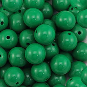 DQ Abalorios acr&iacute;licos 18 mm Verde oscuro