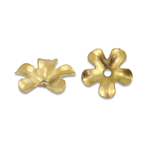 Fornituras Acero Inox tapones de cuentas flor Dorado