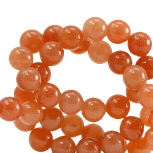Piedras naturales &Aacute;gata y Cornalina 6mm &Oacute;palo naranja