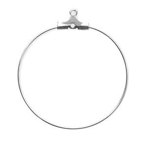 Fornituras Acero Inox pendientes criollas Plateado