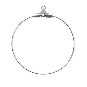 Fornituras Acero Inox pendientes criollas Plateado