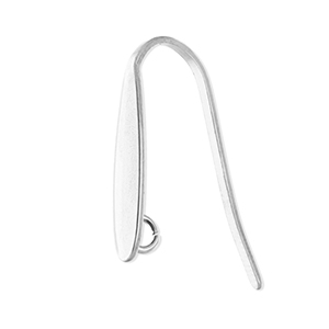 Fornituras Acero Inox pendientes de gancho con anilla Plateado