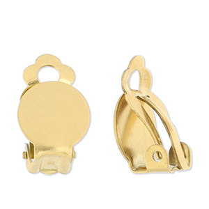 Fornituras Acero Inox pendientes clip Dorado