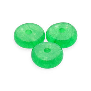 Piedras Naturales abalorios Cuarzo rondeles Verde