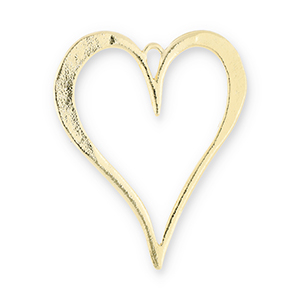 Colgantes llamativos coraz&oacute;n Dorado