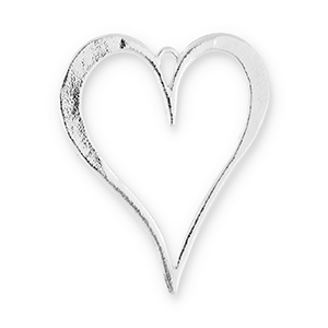 Colgantes llamativos coraz&oacute;n Plateado