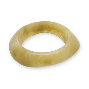 Pulseras bangle de resina Amarillo mostaza