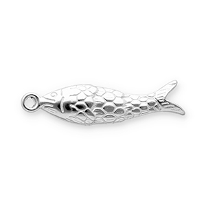 Colgantes Acero Inox pez Plateado