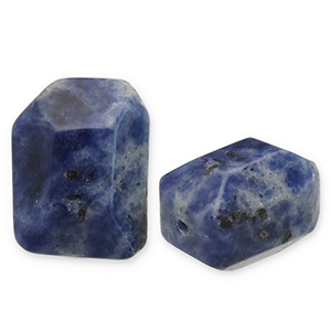 Piedras naturales abalorios Sodalita y Microclina Azul-blanco