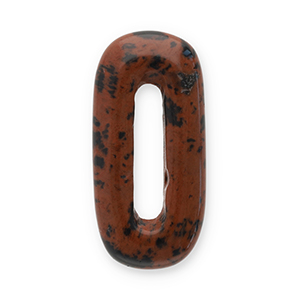Colgantes de piedra natural &Aacute;gata &oacute;valo Marr&oacute;n oscuro-negro
