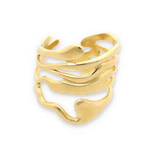 Anillos Acero Inox Dorado