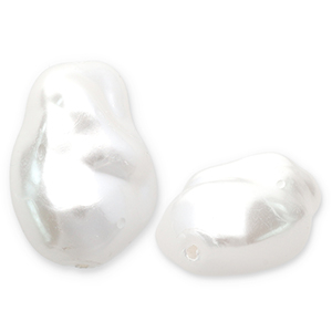 Imitaci&oacute;n de perlas de agua dulce Blanco