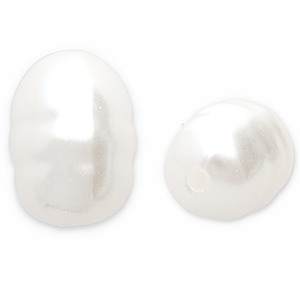 Imitaci&oacute;n de perlas de agua dulce grano de arroz Blanco